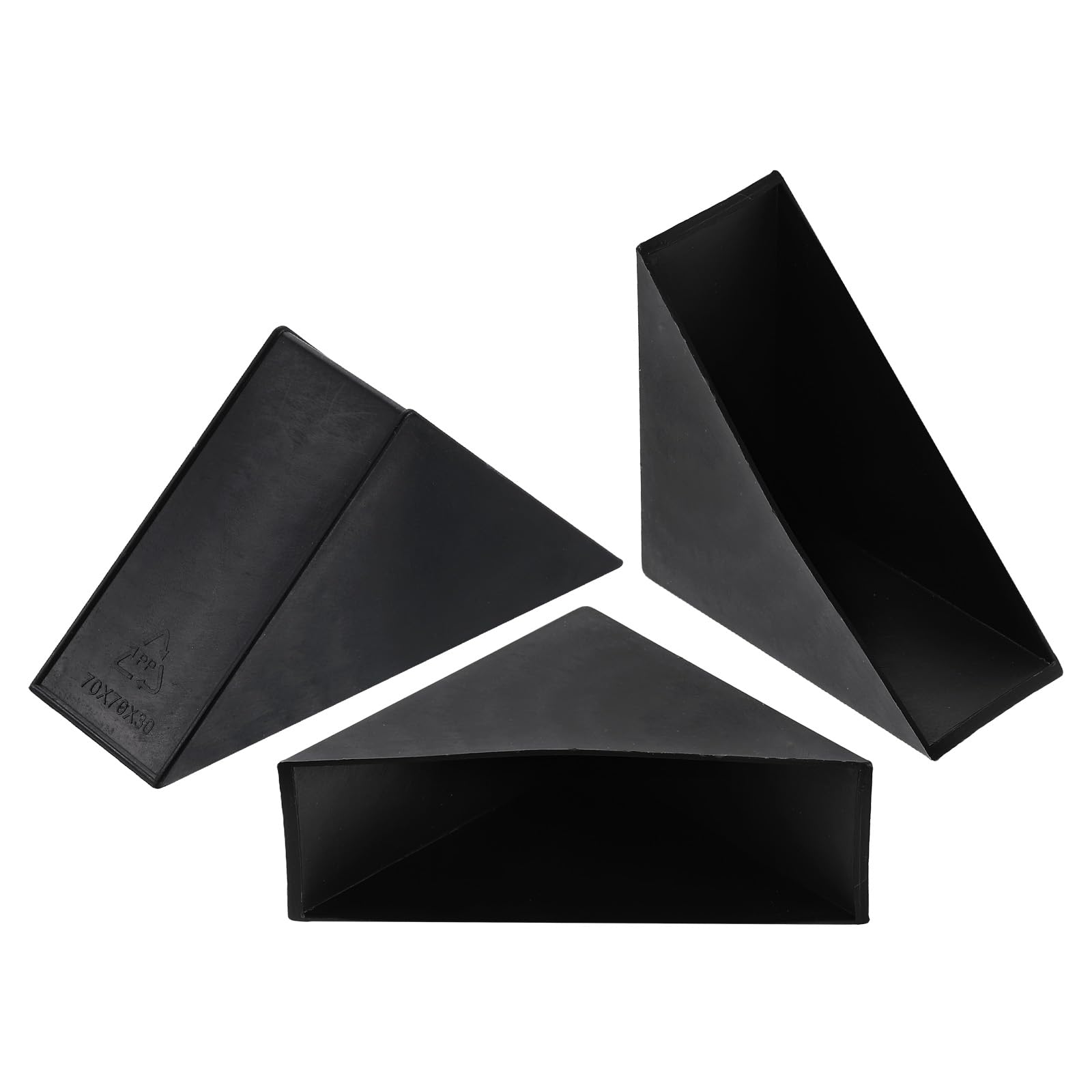uxcell 8Pcs Plastic Corner Protectors 30x95mm Right Angle Shape,Black