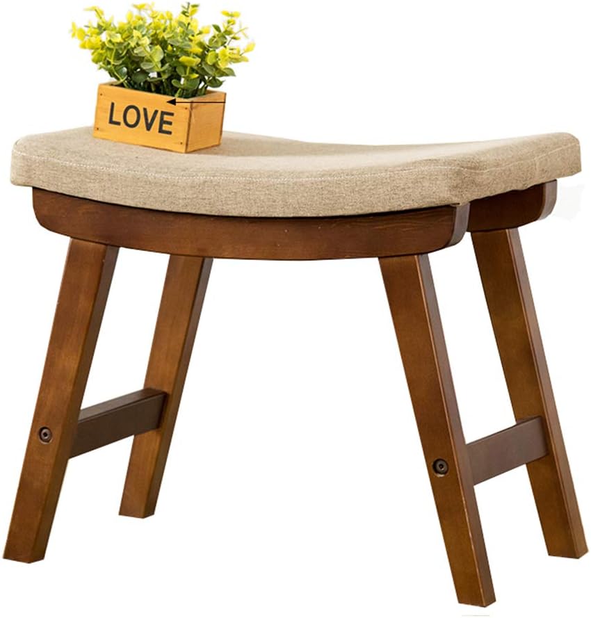 Shoe Stool Foot Stool Upholstered Footrest Wooden Retro n Dust-Proof Hallway Stand Chair Bench Line