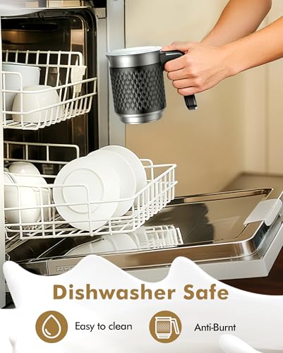 Image of 5 In 1 Milk Frother, Electric Milk Frother and Steamer 11.8oz Automatic Milk Steamer Hot & Cold Foam Maker, Milk Warmer Dishwasher Safe & Silent Working for Coffee,Latte,Cappuccino,Hot Chocolate