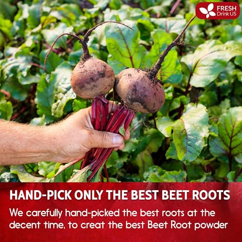 Image of FreshDrinkUS, Premium 42oz Beet Root Powder, 100% Natural and Pure from Beet Root, Beetroot Powder Perfect for Smoothies, Energy Booster, Soups and Sauces. No Additives, No Gluten, No Sugar, Vegan