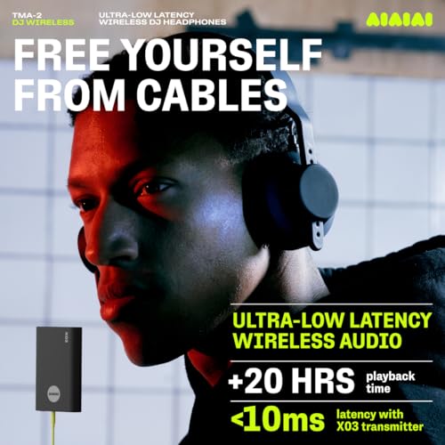 Image of Aiaiai TMA-2 DJ Wireless - Professional Wireless DJ Headphones with Ultra-Low Latency Audio, 20+ Hours of Playback, Durable Lightweight Design, High Isolation Ear Pads and Added Bluetooth.