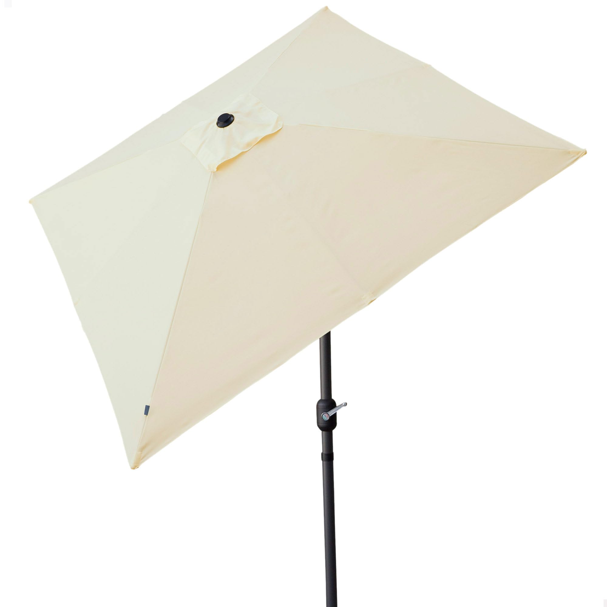AKTIVE 61118 - Sombrilla jardín y terraza exterior cuadrada antiviento 2,7 x 2,7m, Altura 2,6m, Protección UV50, De aluminio, fácil de plegar e instalar, Sombrillas terraza, parasol jardín