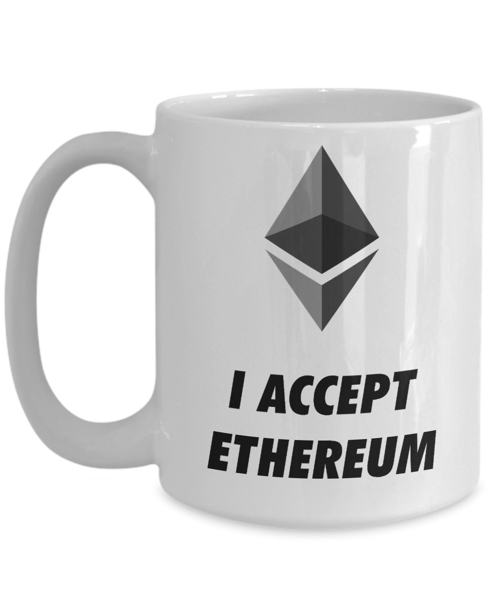 Official I Accept Ethereum Cryptocurrency Big Mug Acrylic Coffee Holder |  Desertcart Seychelles