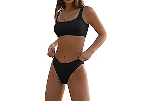 Tummy Control Tankini Swimsuit for Women Two Piece Athletic Bathing Suits High...