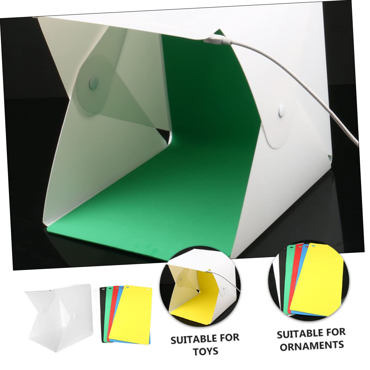 6 Led Light Box Mini Photography Portable Folding Tent Built-in Light No Shadows Reflections