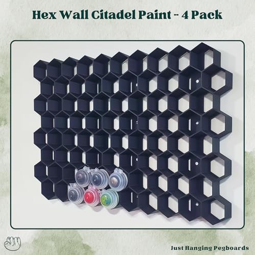 Image of Wall Mount Paint Pot Holder - Compatible with Citadel Paint Pots - Hobby Craft Storage Rack for Miniature, Warhammer Model Painting - Space-Saving Organizer - Made in USA (2)