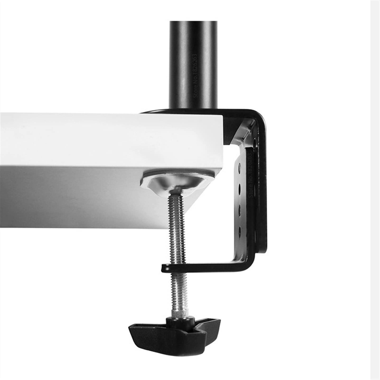 Support de bureau pour moniteur Support de bureau double for moniteurs LCD LED 10-27", bras doubles ergonomiques à mouvement complet, supporte jusqu'à 17,6 lb par bras, VESA 75 x 75/100 x 100 mm Suppo