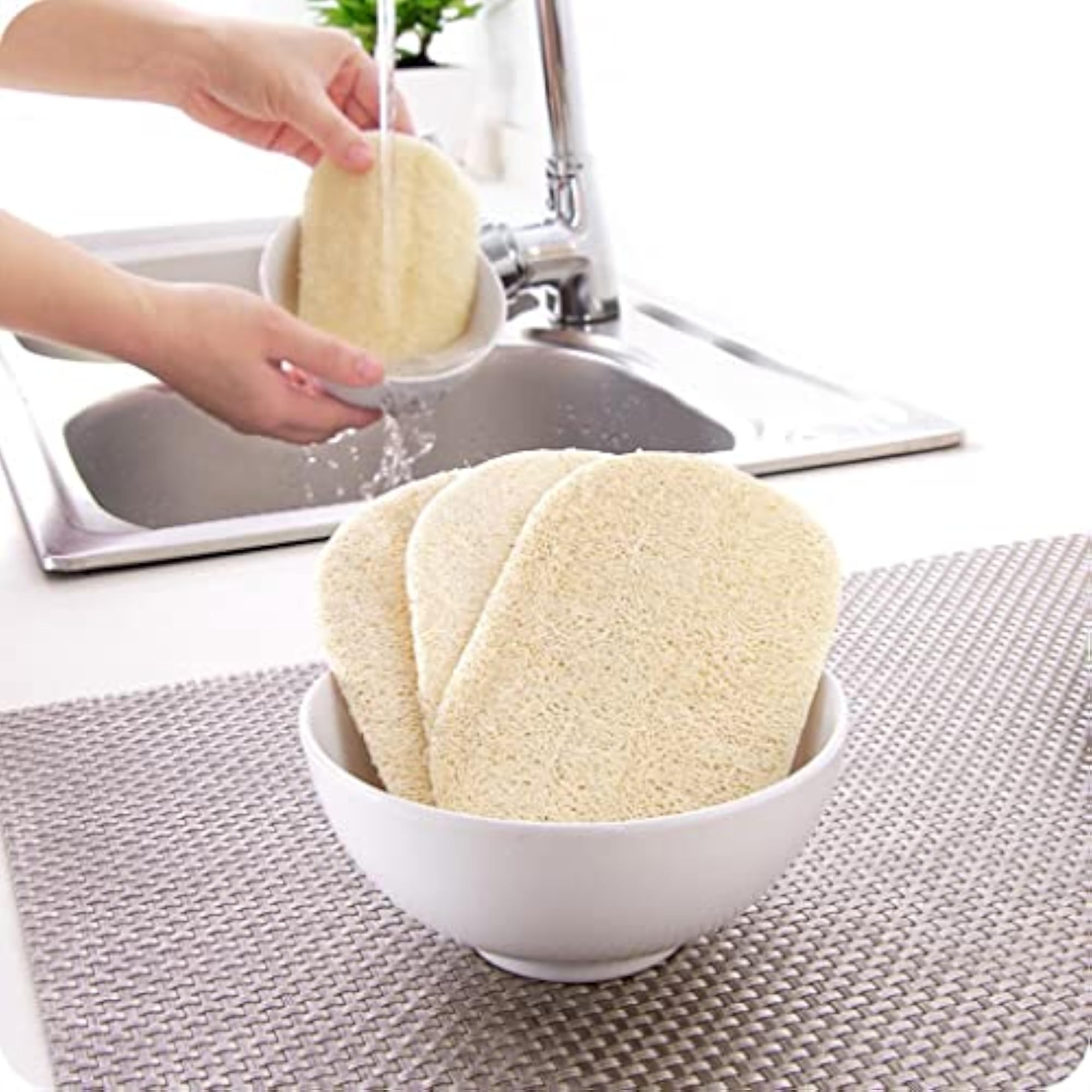 Scrubbing Kitchen Loofah Sponge Scrubber Dish Washing Towel