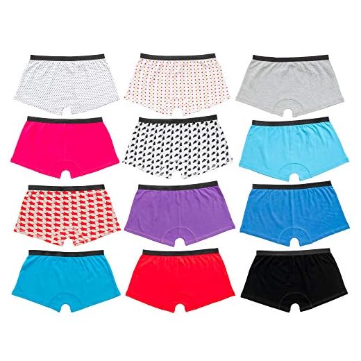 Alyce Intimates Women's Cotton Boyshort, Pack of 12