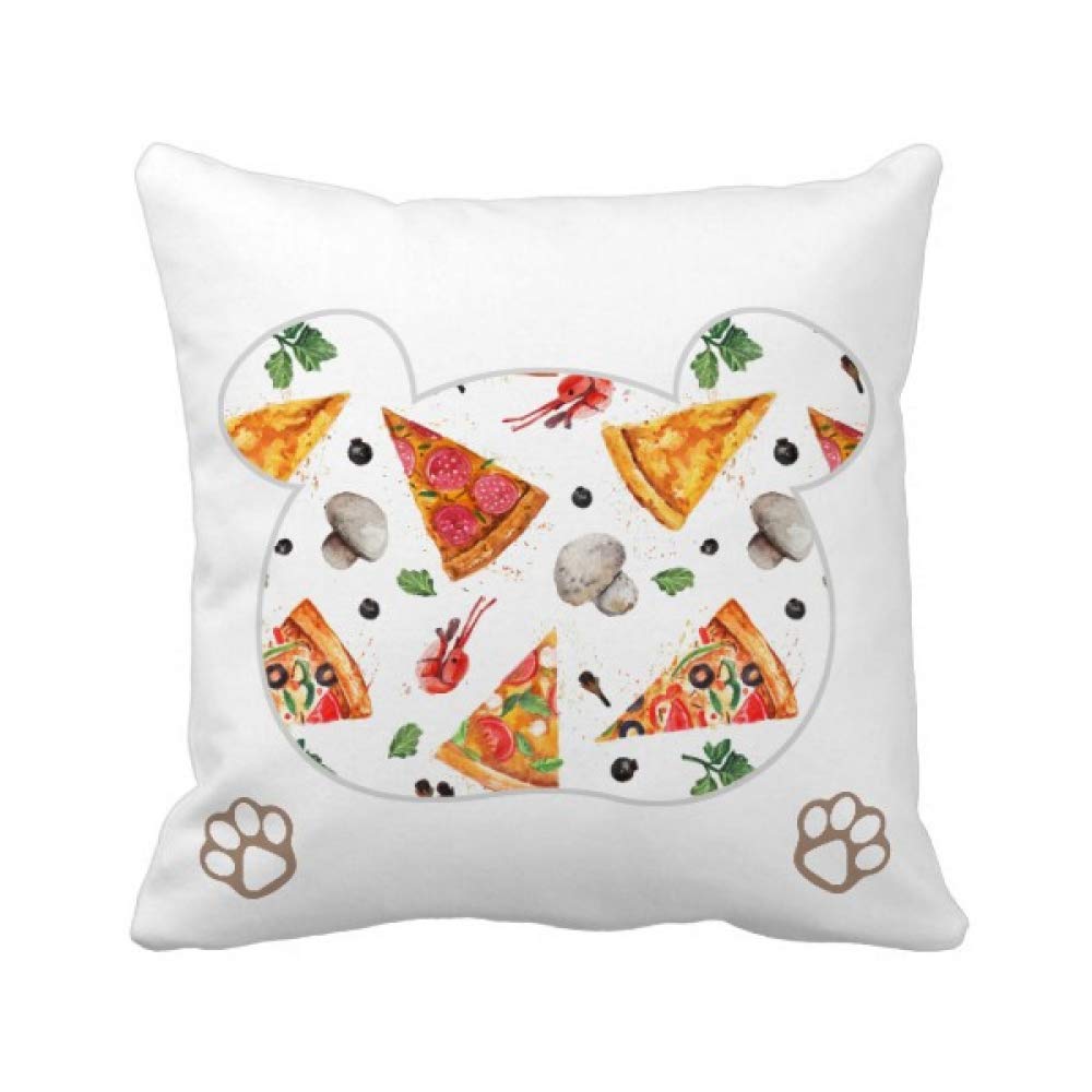 Housse de coussin pizza ours lavable pour protéger vos fauteuils