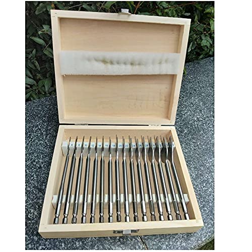 ZTBH Juegos de Brocas Juego de Brocas de Madera Plana de Madera Hex Hex Shank Spade, para 6-23mm Kit de Herramientas eléctricas de perforación de Madera Accesorios (Color : 16pcs)