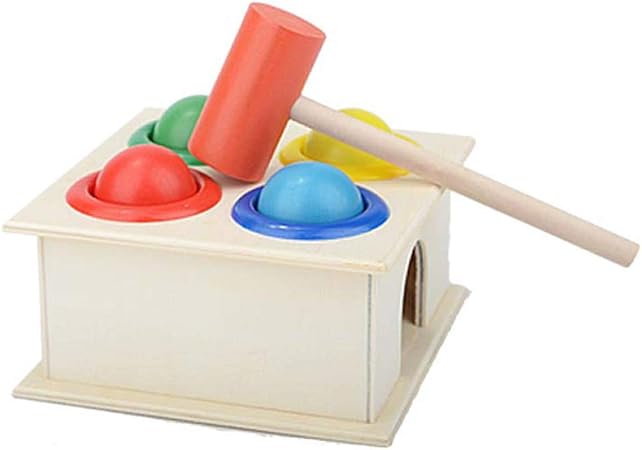 Amazon Move On 木製 跳ねるおもちゃ 幼児用 ハンマーとボール4個付き 男の子 女の子向けギフト Yaas1n0xgx7n467wh91s5q ハンマートイ おもちゃ
