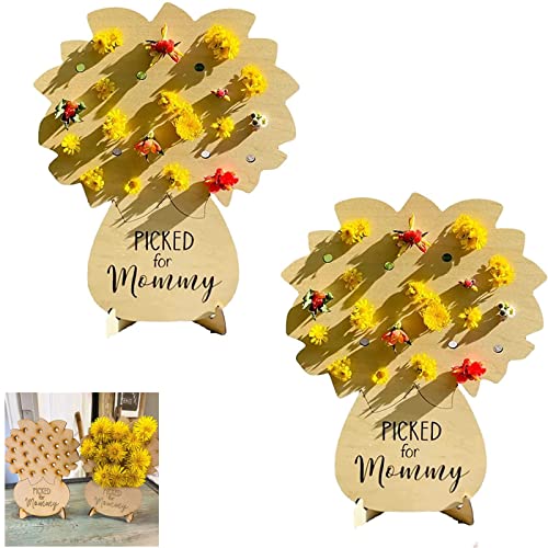 FGHG 2 Piezas escogidas para el Soporte de Flores de Madera de mamá Cover