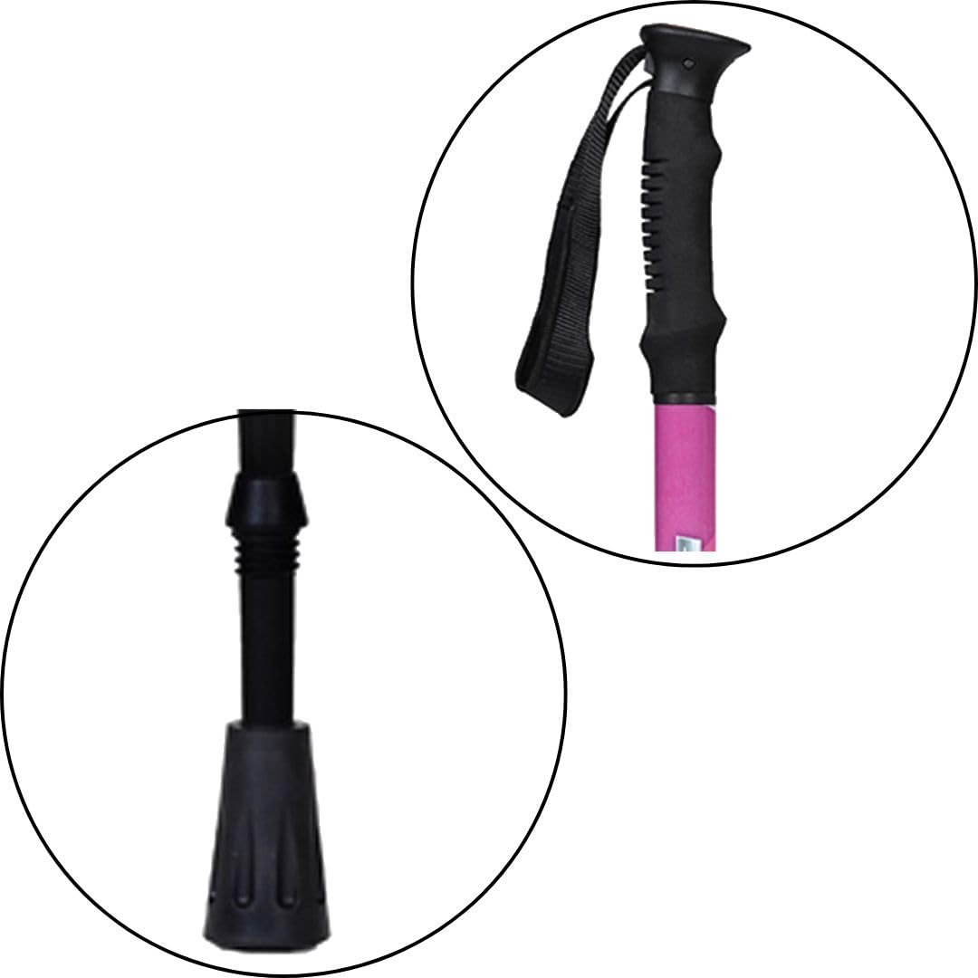BungyPump Pink Charity – Bastones de marcha nórdica con resistencia de 4 kg para fitness y rehabilitación, 3 piezas, desmontables, médicamente recomendados, color rosa – Modelo de caridad limitada