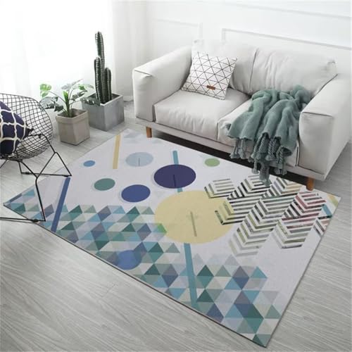 Tapis de salon lavable et résistant aux taches pour entretien facile