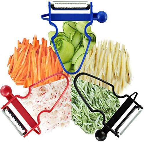 St@llion Magic Trio Peeler Vegetable Set of 3 for Quick Smooth Peeling Potato Apple Pineapple Carrot Pumpkin Cheese with Non-Slip Handles (Pack of 1)