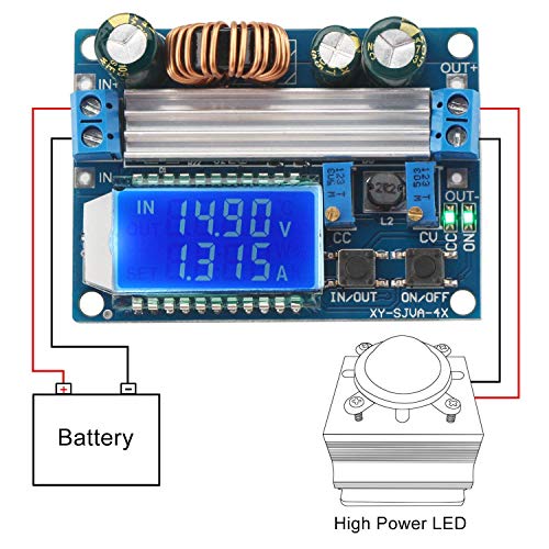 Image of REES52 Buck Boost Converter Display, Buck-Boost Board DC 5.5-30V 12v to DC 0.5-30V 5v 24v Adjustable Constant Current Voltage Step UP Down Voltage Regulator 4A 35W Power Supply Module