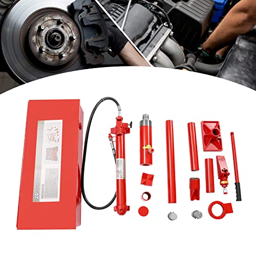20 Ton Porta Power Kit, Portable Hydraulic Jack with 6ft/1.83m Oil Hose, Car Frame Repair Tool with Storage Case for Automotive, Heavy Equipment, Mechanic (44000 LBS)