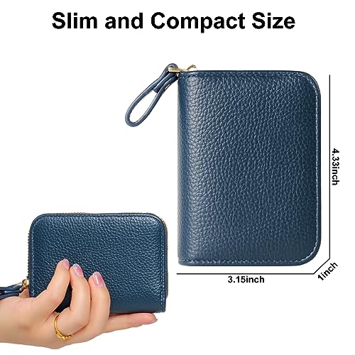 Image of Credit Card Wallet, RFID Card Case Wallet, Zipper Card Cases Holder for Men Women, RFID Blocking, KeyChain Wallet, Compact Size Card Organizer Case for Women