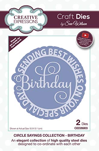Dies by Sue Wilson Circle Sayings Birthday