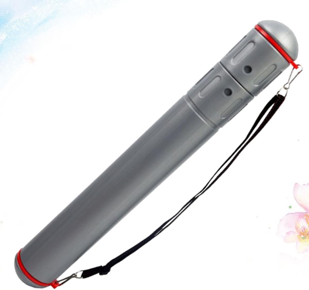 Stretchable Plastic Drawing Storage Tube with Drop-proof Design and Silver Finish, Adjustable Length Poster Organizer for Project and Art Storage Random Color