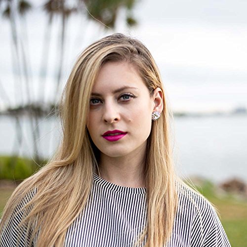 PammyJ Clear 20mm Crystal Framed Post Earrings Wedding Jewelry3