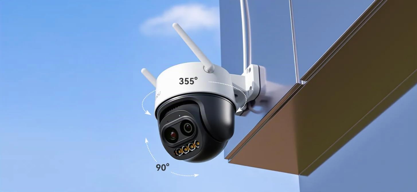 Generico Telecamera Cruiser Z Wireless IP 5MP 3K Full Color 2.8mm + 12mm PTZ e WI-FI - IPC-S7DP-5M0WEZ