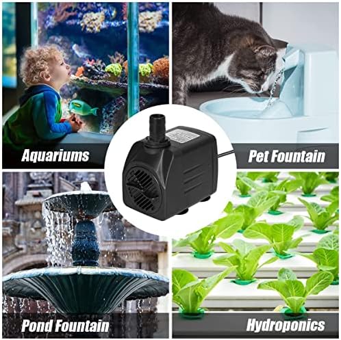Aquarium Submersible Water Pump Small Feature Pumps 750L/H 15W Garden Fish Tank Ultra Quiet Pond Pool Hydroponic System Fountain Pump