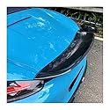 HNVCYT Für Porsche 718 Für Boxster Für Cayman 2016-2022 Auto Echtkohlefaser Heckspoiler Lip Deflector Splitter Heckklappe Heckflügel
