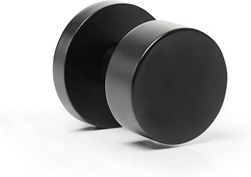 Pomo de pasilloarmario de latón macizo negro mate - Bora Bora - Manija de puerta reversible