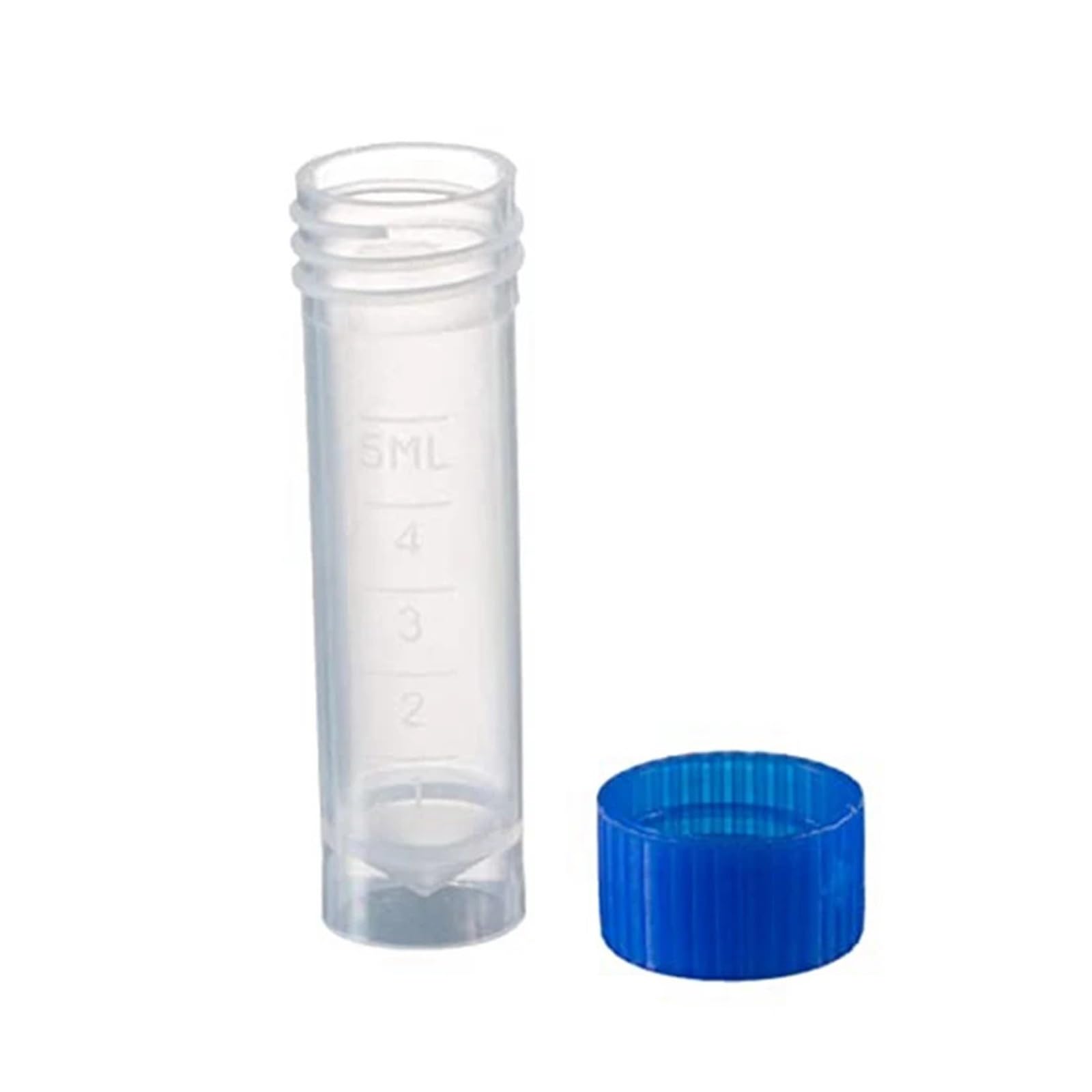 MENGKE 200 provette graduate in plastica blu da 5 ml con tappo a vite for contenitori di stoccaggio