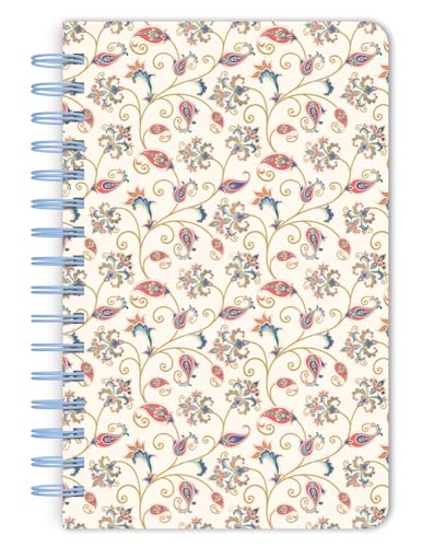 Tuscan Delight | 5.25 x 8.25 Inch Compact Wire Journal | Non-Dated | Foil Stamped Cover | BrownTrout | Planning Stationery Diary