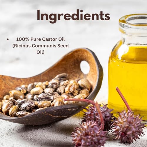 Image of Khadi Nyoli Natural Cold Pressed Castor Oil for Hair & Skin 100ML | Pure Cold-Pressed Hair Growth Oil | Helps Reduce Hair Fall, Strengthens Hair, Nourishes Scalp, Supports Eyelash & Eyebrow Growth | Deep Hydration & Skin Care for Men & Women