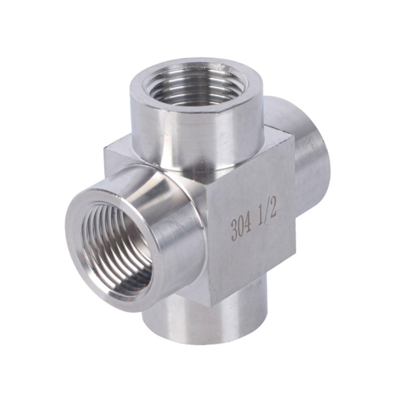1 pieza NPT M20 hembra, divisor de 4 vías, conector tubería acero inoxidable 304, for agua, gas y combustible(Npt,FEMALE-1/8")