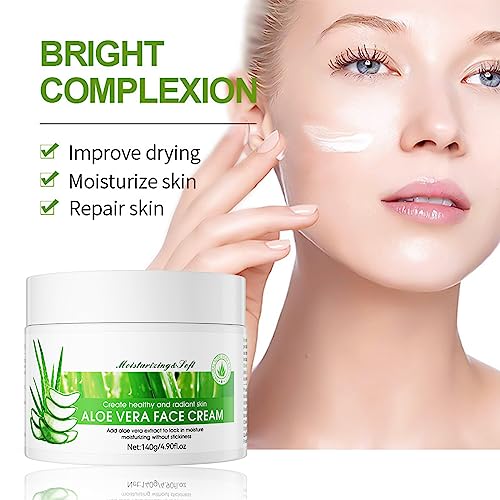 Aloe Vera Gel Face Cream,Face Moisturizer For Women,Organic Aloe Vera Hydrating Face Moisturiser For All Skin Types,Aloe Vera Cream Is Good For Anti-Wrinkle - Image 2