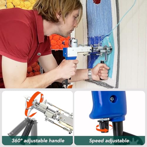 Artufting AK-DUO Tufting Gun Starter Kit With Carpet Trimmer - Artufting 2 In 1 Cut Pile & Loop Pile Rug Tufting Gun thumb #6