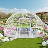 Tente Dôme Transparente D'extérieur | Tente Igloo De Jardin De 3,6 M Avec Vue À 360°, En Pvc Épais, Coupe-Vent, Imperméable Et Résistant Au Soleil, Facile À Installer, Idéale Pour Le Jardin, La Serre