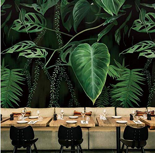 Grüne Pflanzen Wandbild Tapete 3D für Wohnzimmer Wandkunst Dekor Malerei Tapete Wände Fotodruck Tapete Wandbilder 350cm × 245cm