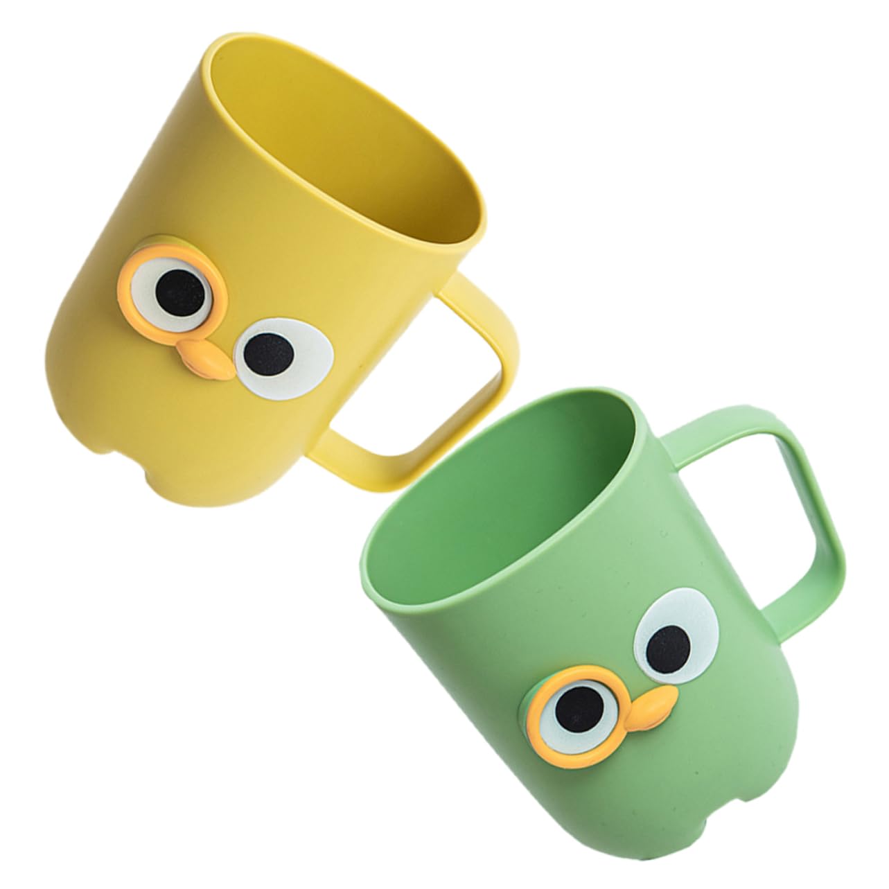 5 Set Coppa di Spazzolino da Cartone Animato Divertente Porta di Spazzolino da Denti Dente Ragazzo Coppette Multiuso Tazza per Spazzolare I Denti del Bagno Riutilizzabile 2 Pezzi*5