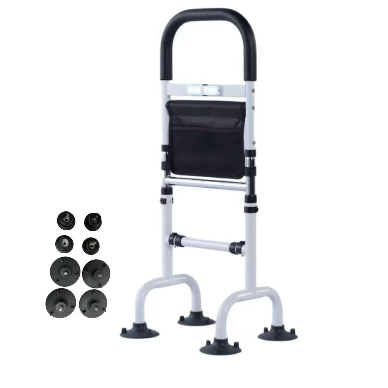Aiuto in piedi per anziani, con luce di movimento, altezza regolabile, con piedini antiscivolo a ventosa, supporto per anziani, disabili, adulti con disabili