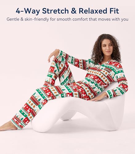 Image of WiWi Viscose from Bamboo Women's Pajamas Set Super Soft Button Down Top and Pants Sleepwear Cooling Pjs S-3X