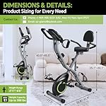 Indoor Exercise Bike for Seniors, 5 IN 1 Foldable Stationary Bike with 16-Level Magnetic Resistance and Tri-Position Ride, 300LBS Capacity, 5.5 LBS Flywheel, for Home Workout 817 Black - Image 4