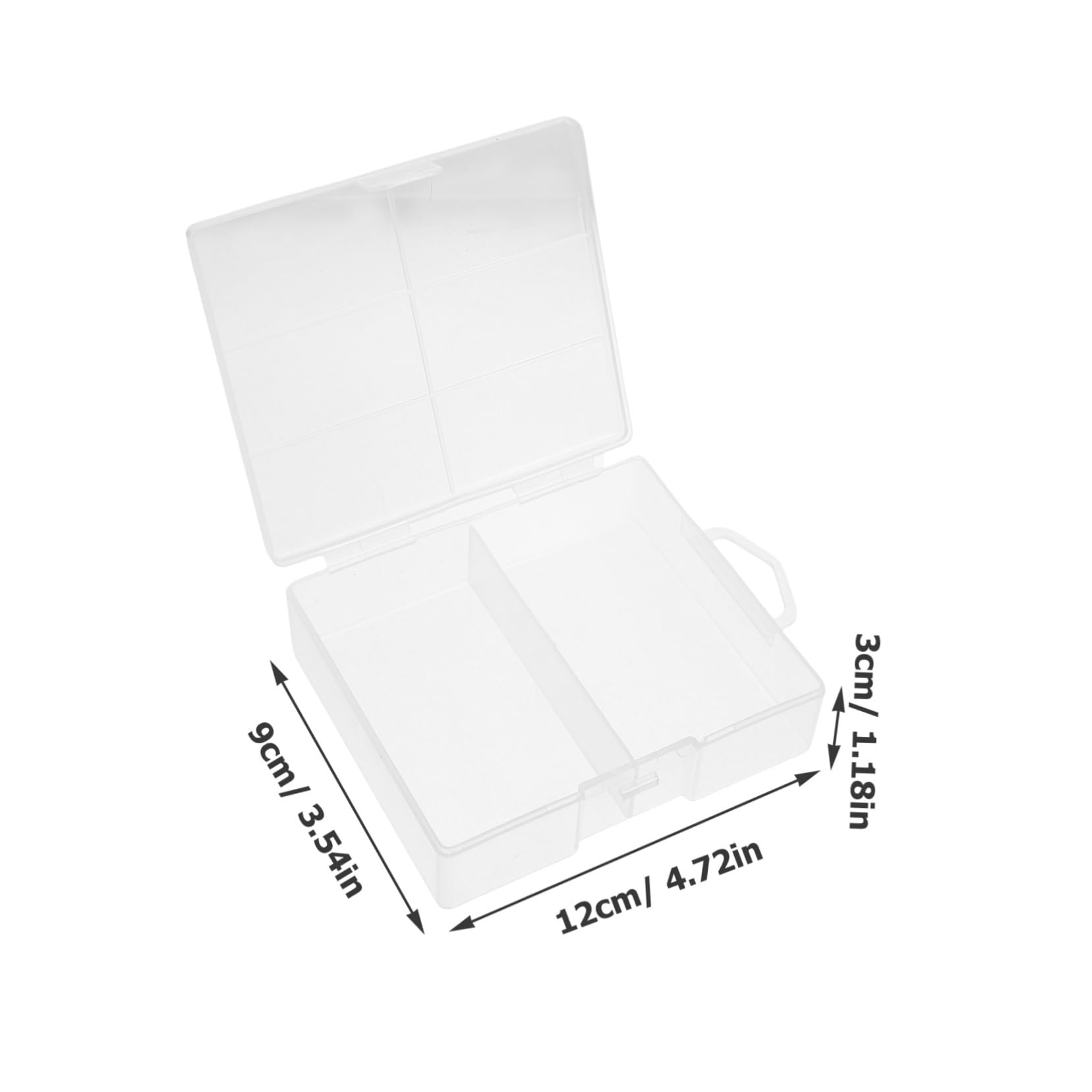 LALAFINA Plastic Battery Organizer Storage Box Durable Hard Case for Aa Aaa Batteries Lightweight Compact Design Shockproof Dirtproof for Home Travel Use