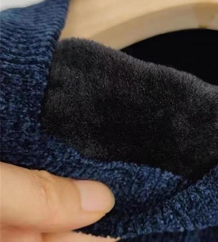 Men Wool Warm Crew Neck Thick Knit Pullovers Winter Fit Bottoming Sweater Plus Size Top2