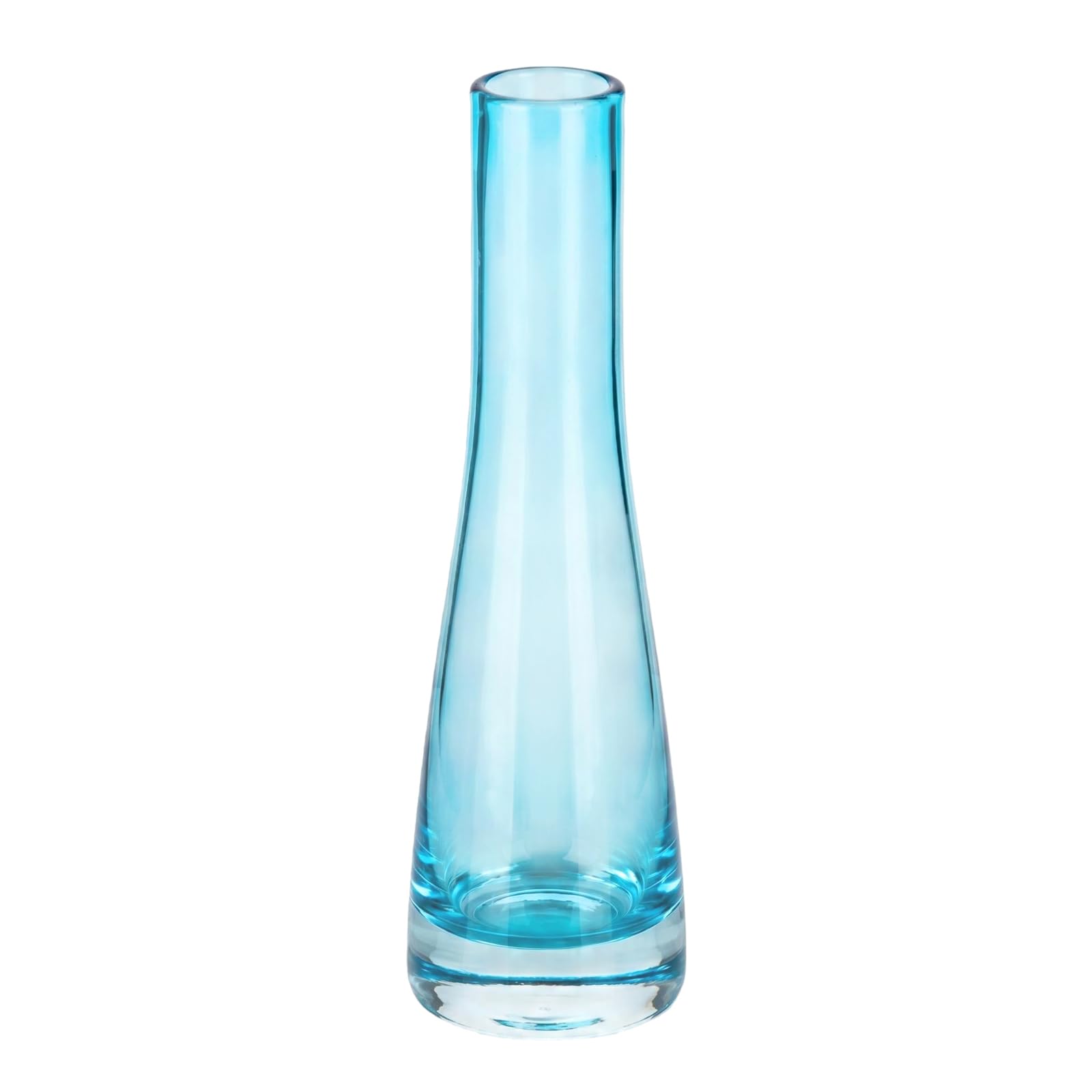 Bamboopack Blue Hand-Made Blown Art Bud Glass Vase Clear Flower Bud Vase Single Stem Vases Decorative Glass Vase Bottles Centerpiece For Wedding Party Home And Office Décor(Blue)