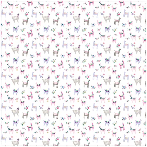 Image of Stephen Joseph, Muslin Swaddle Blanket for Baby Girls and Boys, Newborn Receiving Swaddling, 100% Cotton Wrap, 47 x inches, Llama