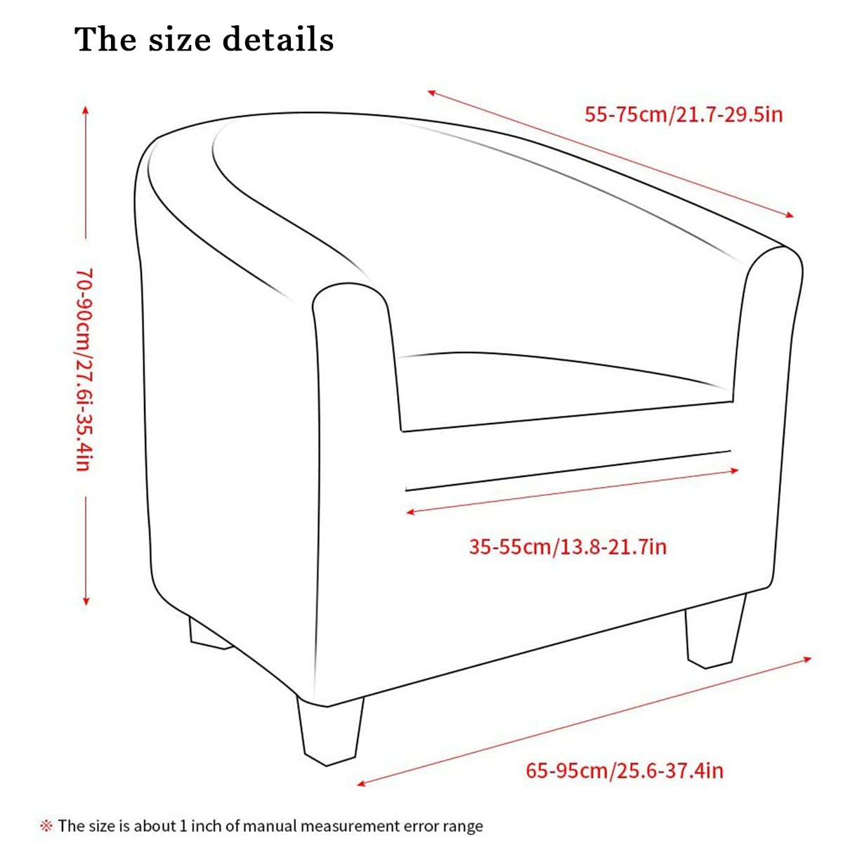Funda elástica para silla de bañera, fundas para silla de club jacquard, fundas para sillón, funda antideslizante para silla de comedor, sala de estar, oficina y recepción (verde té)