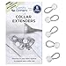 Comfy Clothiers Unisex Collar, Shirt Button Extender, Pack of 5 White Expanders with Durable, Soft and Elastic String - Neck Extender for Dress Shirt or Blouse as Cuff Extender