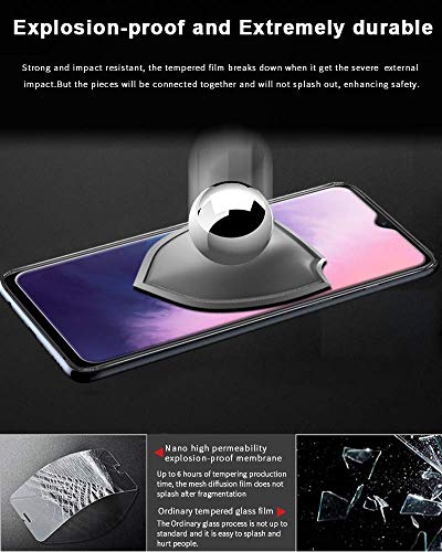 Image of ZARALA Tempered Glass Screen Protector Compatible for (Black) with Edge to Edge Coverage and Easy Installation kit (oneplus 7)