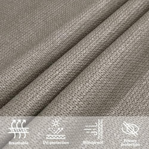 vidaXL Sonnensegel, Segelmarkise mit Edelstahl-Befestigungen, Sonnendach f&uuml;r Garten Terrasse Balkon Pool, Sonnenschutz, Dreieckig Hellgrau HDPE